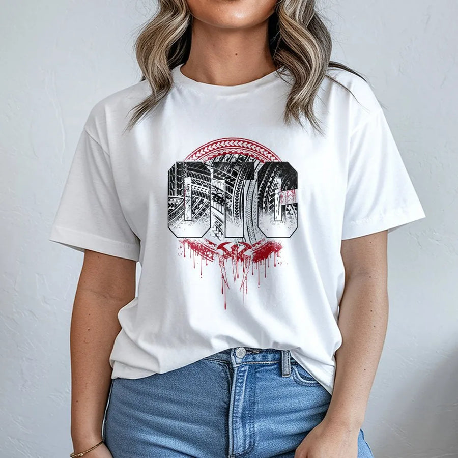 OTC Wrestling Graphic T-Shirt | Tribal Tribal Pattern Lettering | Premium Cotton Streetwear | Wrestling Fan Gift Apparel