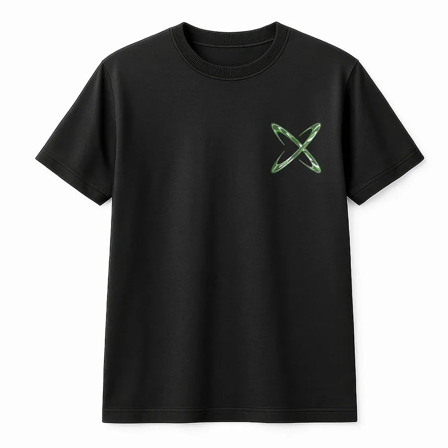 Abstract Logo T-Shirt | Minimalist Green Orbital Graphic | Premium Cotton Blend Crewneck | Unisex Aesthetic Streetwear Gift
