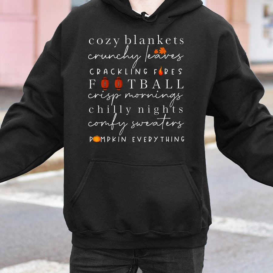 Fall Vibes Hoodie | Autumn Aesthetic Graphic Sweatshirt | Cotton-Polyester Blend | Trendy Pumpkin Season Gift For Her