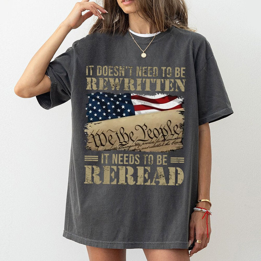 We The People Constitution T-Shirt | Patriotic US Flag Design | Premium Soft Cotton | American History Gift For Conservatives