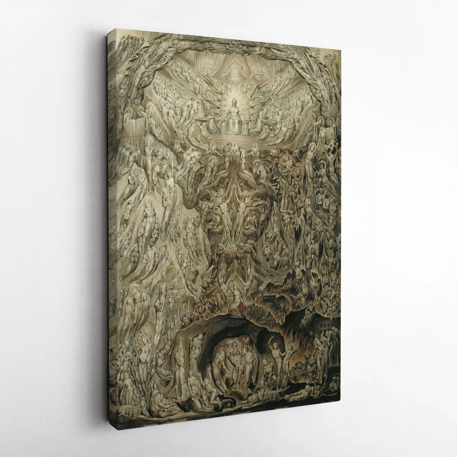 The Last Judgment Canvas | William Blake Religious Fine Art Print | Premium 1.25 Inch Gallery Wrap | Christian Home Decor Wall Art