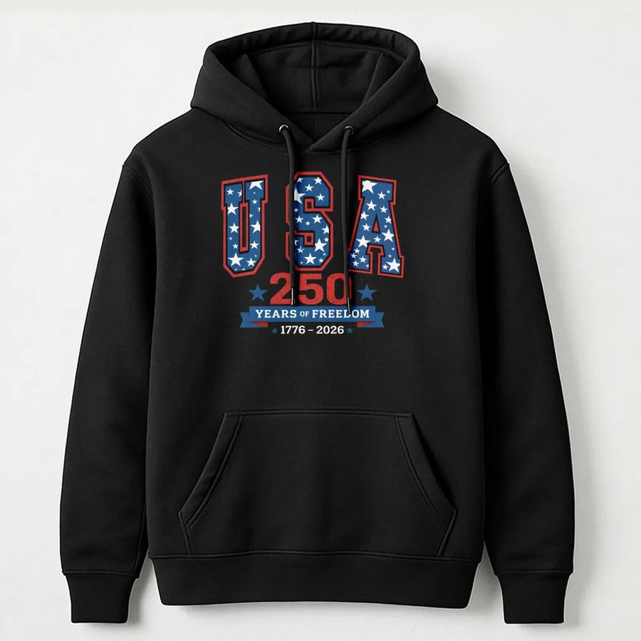 USA 250th Anniversary Hoodie | Vintage 1776-2026 Years of Freedom Graphic | Premium Cotton Blend | Commemorative Patriotic Gift for Men and Women
