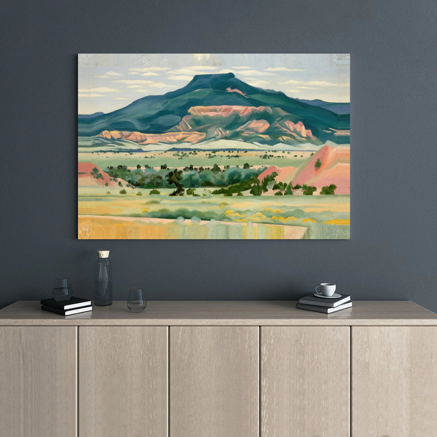 Southwestern Desert Landscape Canvas | Pedernal Mountain Art Print | Premium 1.25" Gallery Wrap | Western Home Decor Wall Art