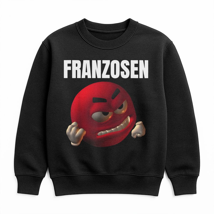 Franzosen Sweatshirt | Funny Angry Emoji Meme Design | Cotton-Blend Premium Crewneck | Unisex German Humor Gift