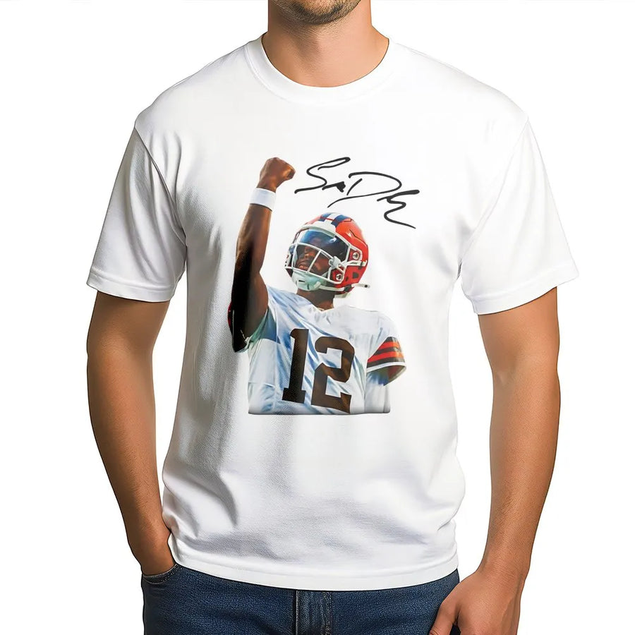 Football Quarterback Graphic T-Shirt | Vintage Style Player Art | Premium Soft Cotton | Game Day Apparel Gift for Football Fans