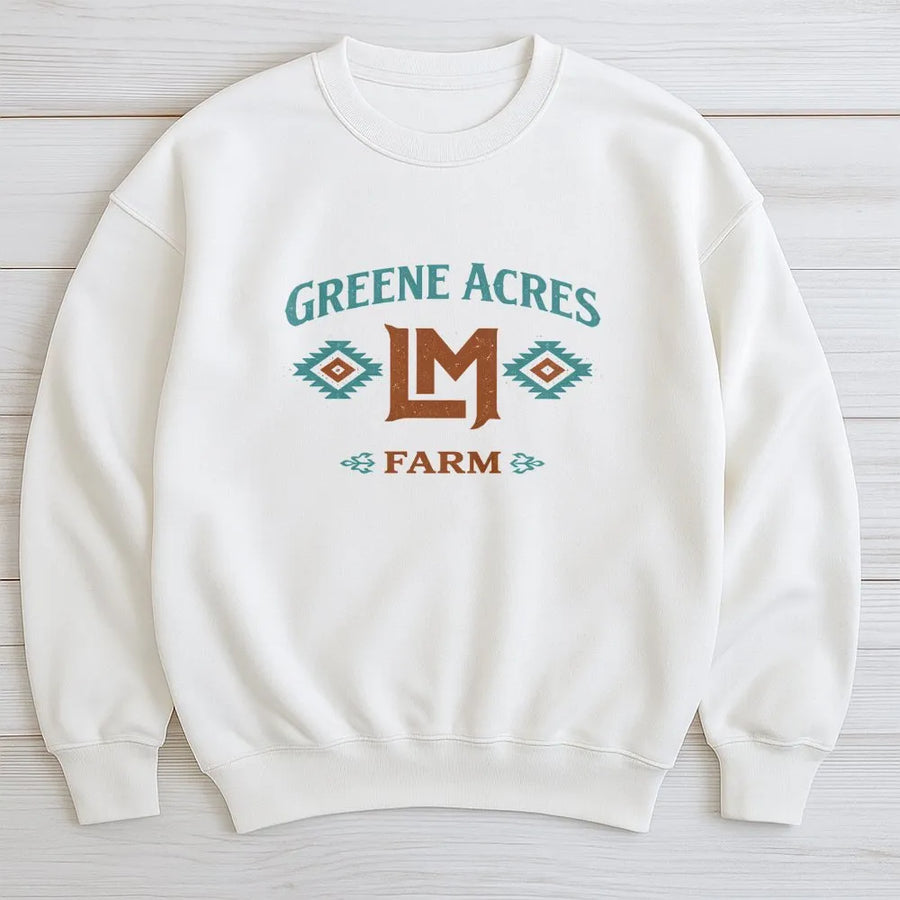 Western Farm Sweatshirt | Southwestern Aztec Graphic Sweatshirt | Premium Cotton Blend | Gift for Farmer or Rancher