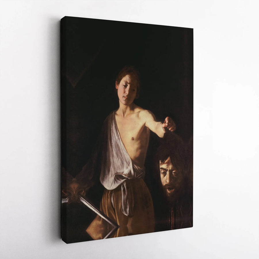 David with the Head of Goliath by Caravaggio | Renaissance Masterpiece Wall Art | Gallery Wrapped Canvas | Fine Art Gift for Art Lovers
