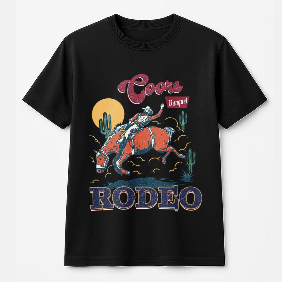 Coors Rodeo T-Shirt, Western 90s Cowboy  Retro Rodeo Outfit, Wildwest Cowboy Clothing, Graphic Western