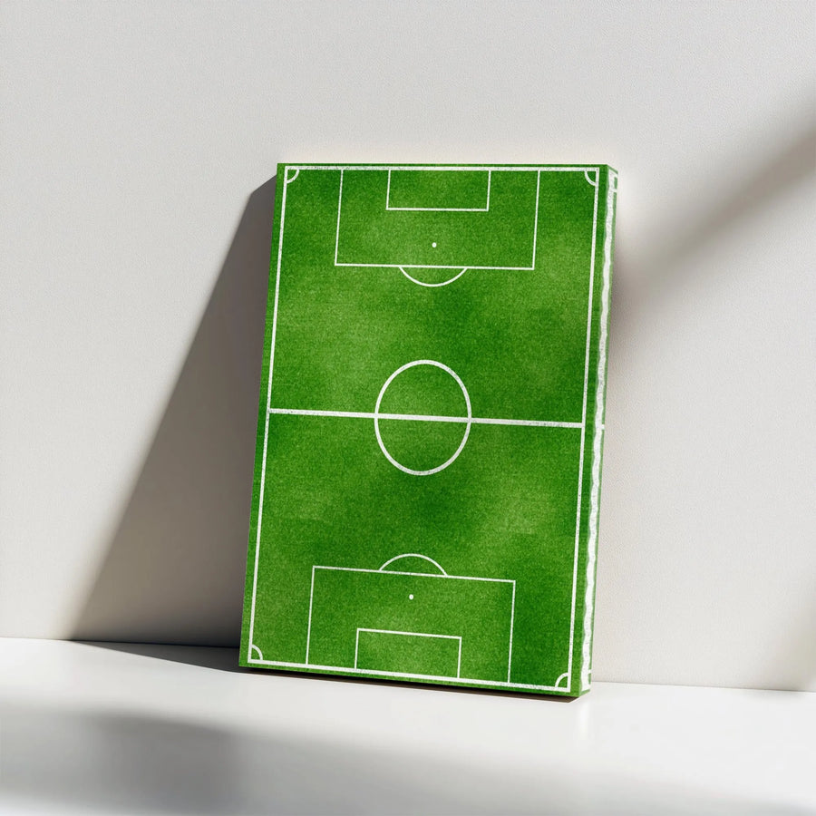 Soccer Field Canvas Wall Art | Minimalist Pitch Sports Decor | 1.25" Gallery Wrap Premium Print | Perfect Gift for Soccer Fans & Coaches