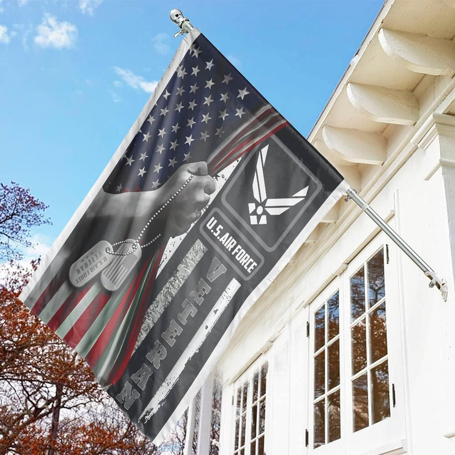 US Air Force Veteran Garden Flag | Patriotic American Flag Military Garden Decor | Weather-Resistant Polyester | Proud USAF Retirement Gift