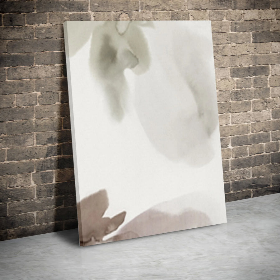 Minimalist Abstract Canvas Wall Art | Neutral Tone Watercolor Painting | Premium Gallery Wrapped Print | Modern Japandi Style Living Room Decor