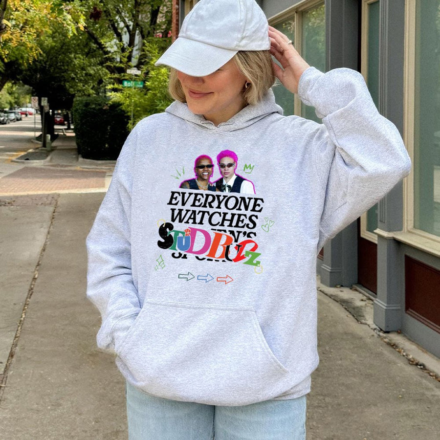 Everyone Watches Studbudz Hoodie, Gift For Her, Womens Basketball Hoodie, Women'S Clothing, Womens Sports, Basketball Hoodie