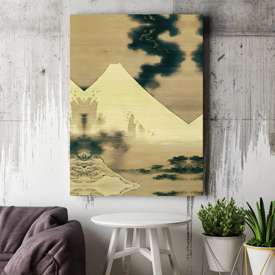 Abstract Mountain Canvas Wall Art | Minimalist Pyramid Landscape Art | Premium Gallery Wrapped Canvas | Modern Home Office Decor Gift