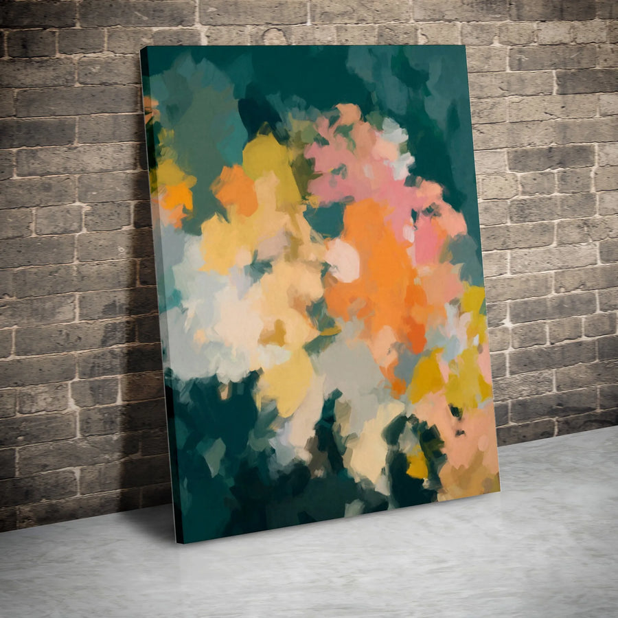 Abstract Vertical Canvas Wall Art | Colorful Brushstroke Painting Print | Premium 1.25" Thick Gallery Wrapped | Contemporary Home & Office Decor Gift