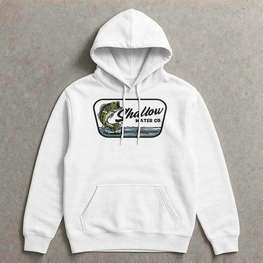 Bass Fishing Hoodie | Vintage Style Large Mouth Bass Graphic | Premium Cotton Blend Sweatshirt | Gift for Fisherman and Anglers