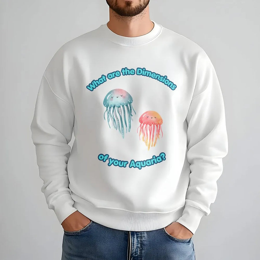 Jellyfish Sweatshirt | Cute Marine Life Cartoon Print | Premium Cotton Blend | Gift For Aquarium Lovers And Ocean Enthusiasts