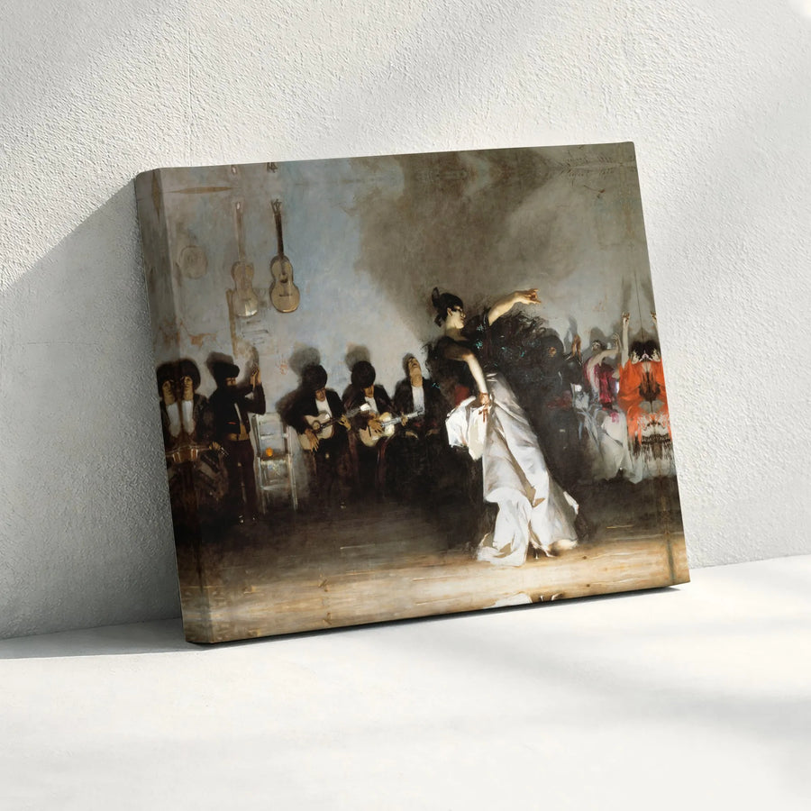 El Jaleo by John Singer Sargent Canvas Art | Famous Spanish Flamenco Dancer Painting | Premium Gallery Wrapped Canvas | Collector's Fine Art Home Decor Gift