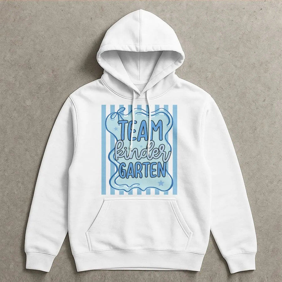 Team Kindergarten Hoodie | Cute Back to School Grade Level Shirt | Soft Cotton Blend | First Day of School Gift for Teachers