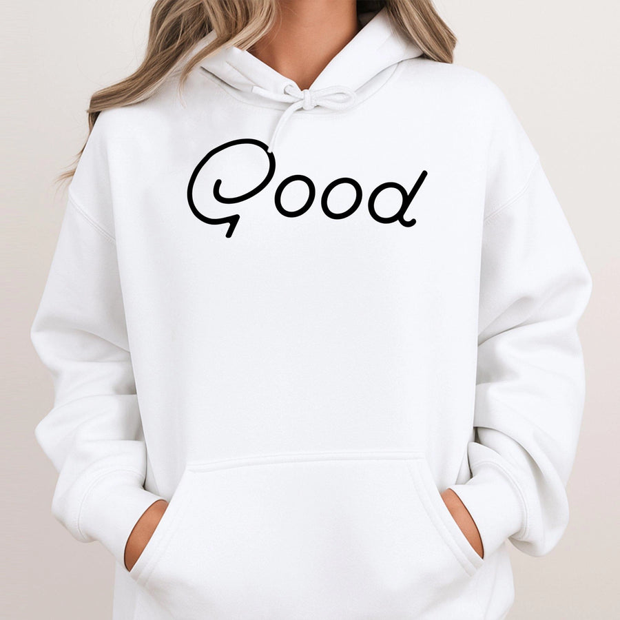 Good Golf Hoodie | Minimalist Typography Graphic | Soft Cotton-Polyester Blend | Trendy Gift for Golf Lovers & Athletes