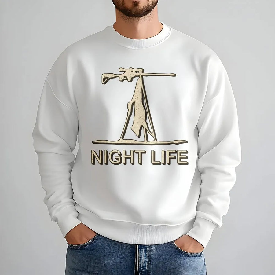 Night Hunting Sweatshirt | Coyote Varmint Tripod Graphic Tee | Premium Cotton | Gift for Predator Hunter