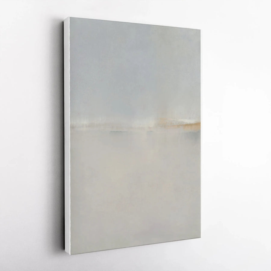 Abstract Landscape Vertical Canvas | Misty Horizon Art Print | Premium Gallery Wrap Canvas | Modern Minimalist Wall Art Gift