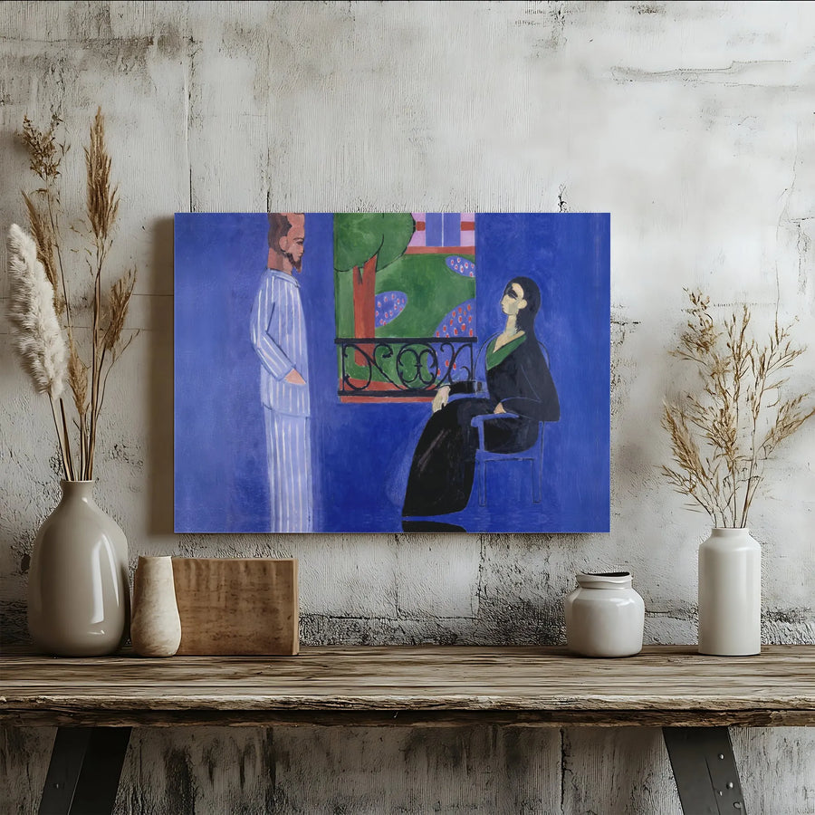 The Conversation by Henri Matisse Canvas Art | Modernist Fauvism Wall Decor | Premium Gallery Wrap Print | Artistic Gift for Home Office