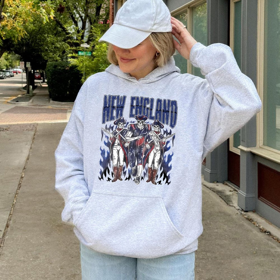 New England With Skeleton Patriots Hoodie