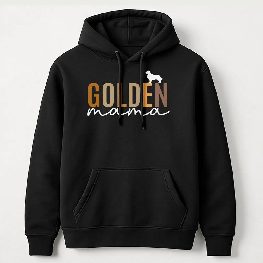 Golden Mama Hoodie | Golden Retriever Dog Lover Gift | Premium Cotton Blend Sweatshirt | Cute Dog Mom Apparel For Women