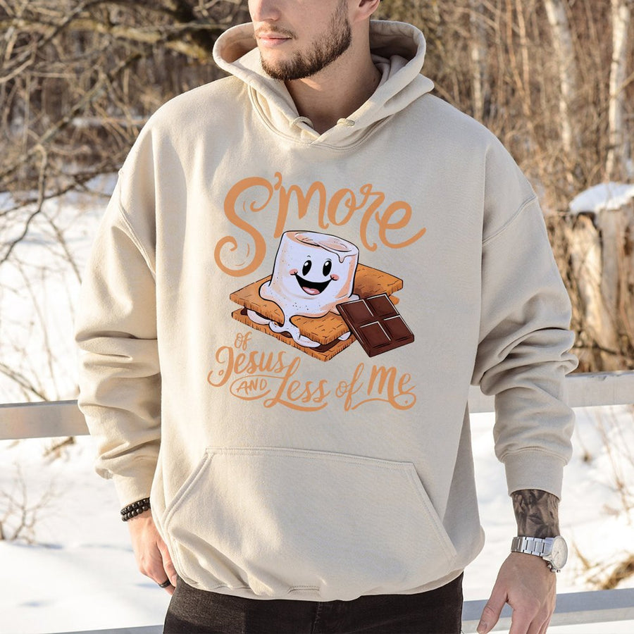 Smore Of Jesus And Less Of Me Hoodie | Christian Graphic Sweatshirt | Premium Cotton-Blend | Faith-Based Religious Gift For Women And Teens