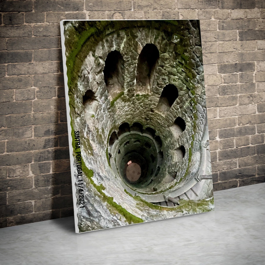 Initiation Well Canvas Wall Art | Quinta Da Regaleira Sintra Print | Premium Gallery-Wrapped Decor | Travel Photography Gift for Wanderers