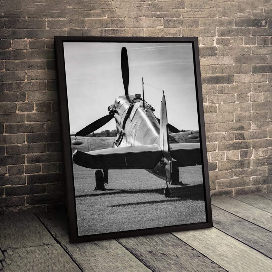WWII Spitfire Fighter Plane Canvas | Iconic Aviation Warbird Print | Premium Gallery-Wrapped Wall Art | Historical Aircraft Decor for Men