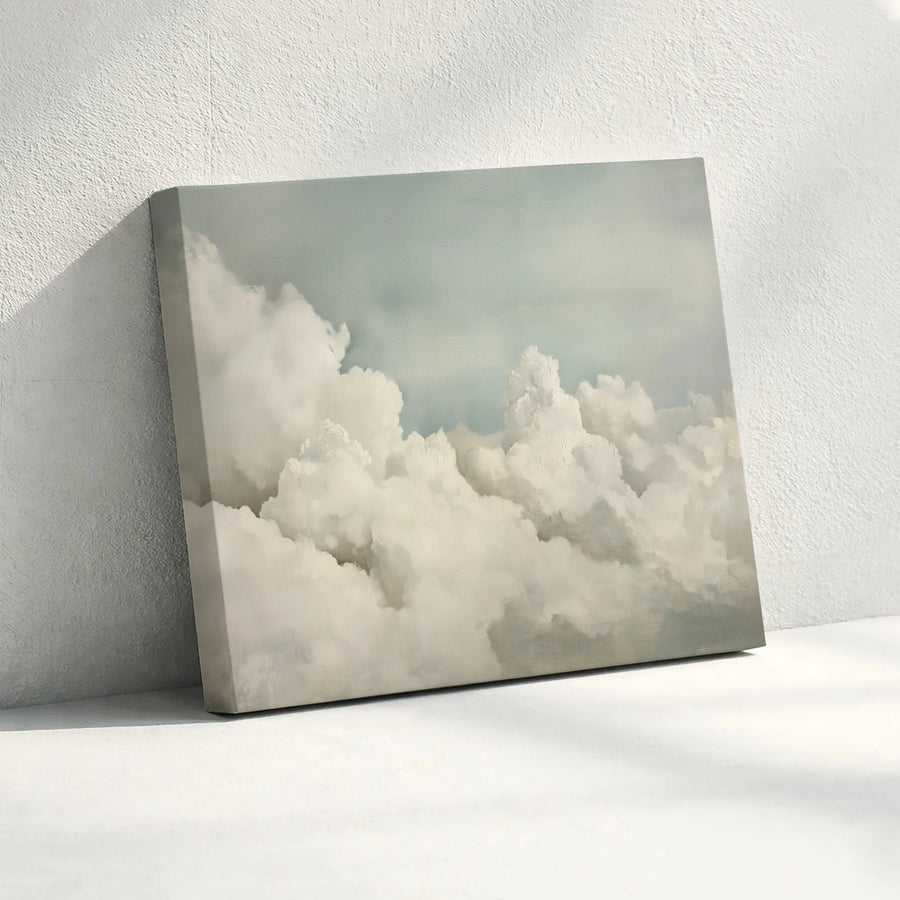 Cloud Landscape Canvas Wall Art | Vintage Style Sky Print | 1.25 Inch Gallery Wrap | Modern Home Office Decor Gift