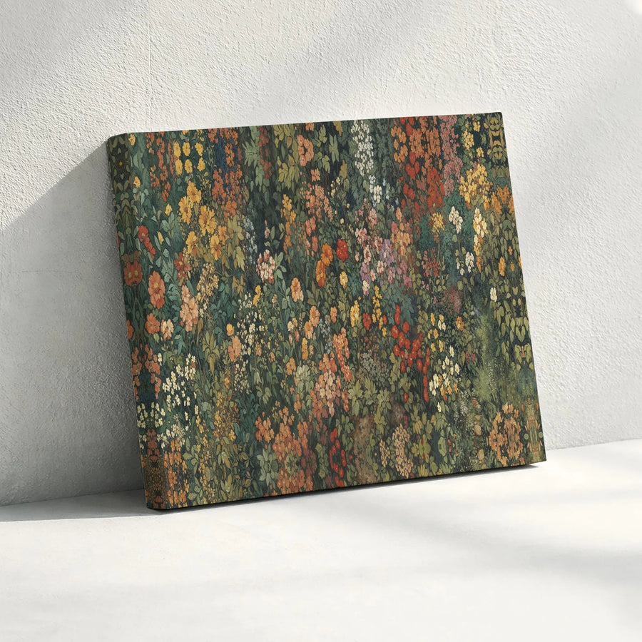 Wildflower Meadow Canvas Wall Art | Vintage Floral Tapestry Print | Premium Gallery Wrapped 1.25 Inch Thick Canvas | Botanical Home Decor Gift
