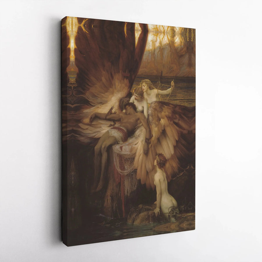 The Lament for Icarus Canvas Wall Art | Classical Fine Art Oil Painting Reproduction | Premium Gallery Wrapped Decor | Museum Quality Gift for Art Lovers