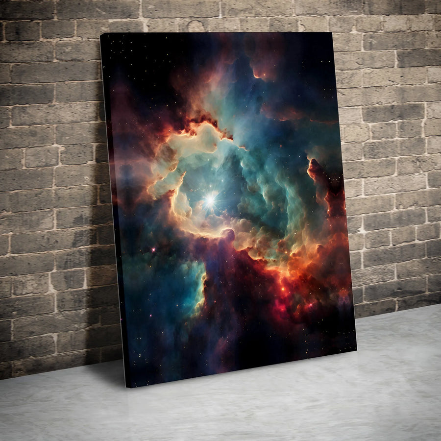 Cosmic Nebula Canvas Wall Art | Vibrant Outer Space Galaxy Print | 1.25" Thick Gallery Wrap | Premium Gift for Science & Space Lovers