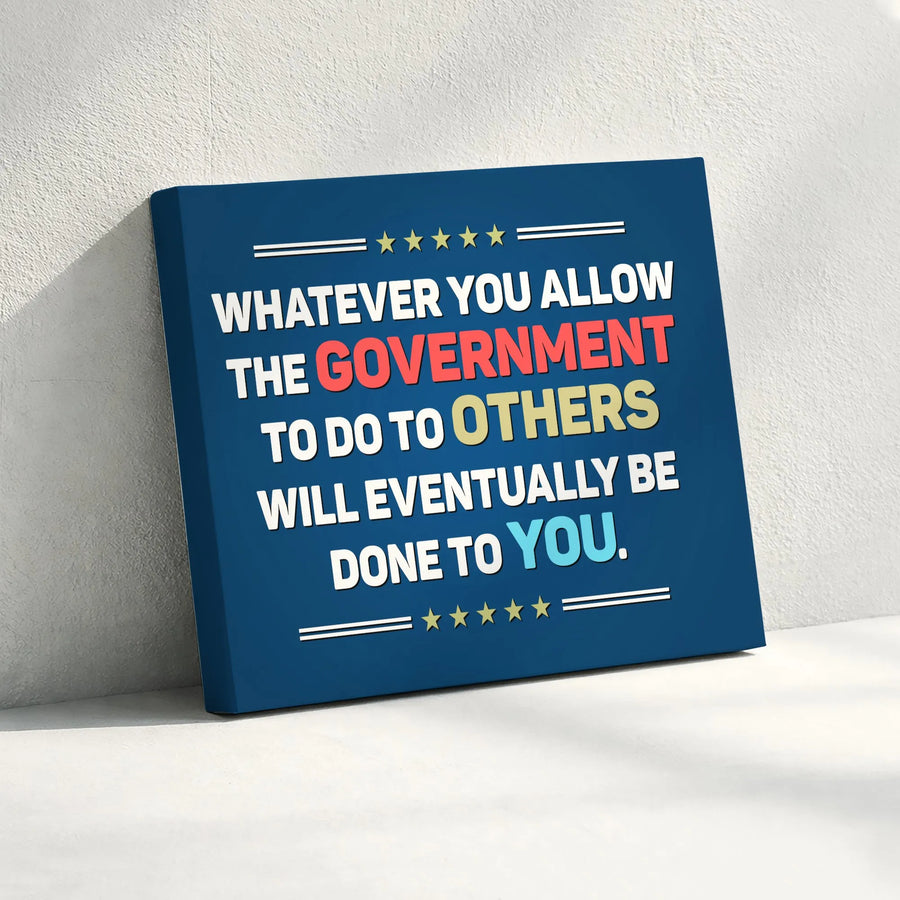 Political Quote Canvas Wall Art | Libertarian Freedom Quote | Premium Gallery Quality Canvas | Office Decor Gift for Libertarian