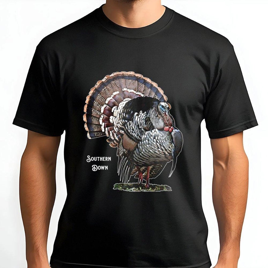 Wild Turkey Hunting T-Shirt | Realistic Bird Wildlife Graphic | Premium Cotton Unisex Apparel | Outdoor Gift For Hunters And Nature Lovers
