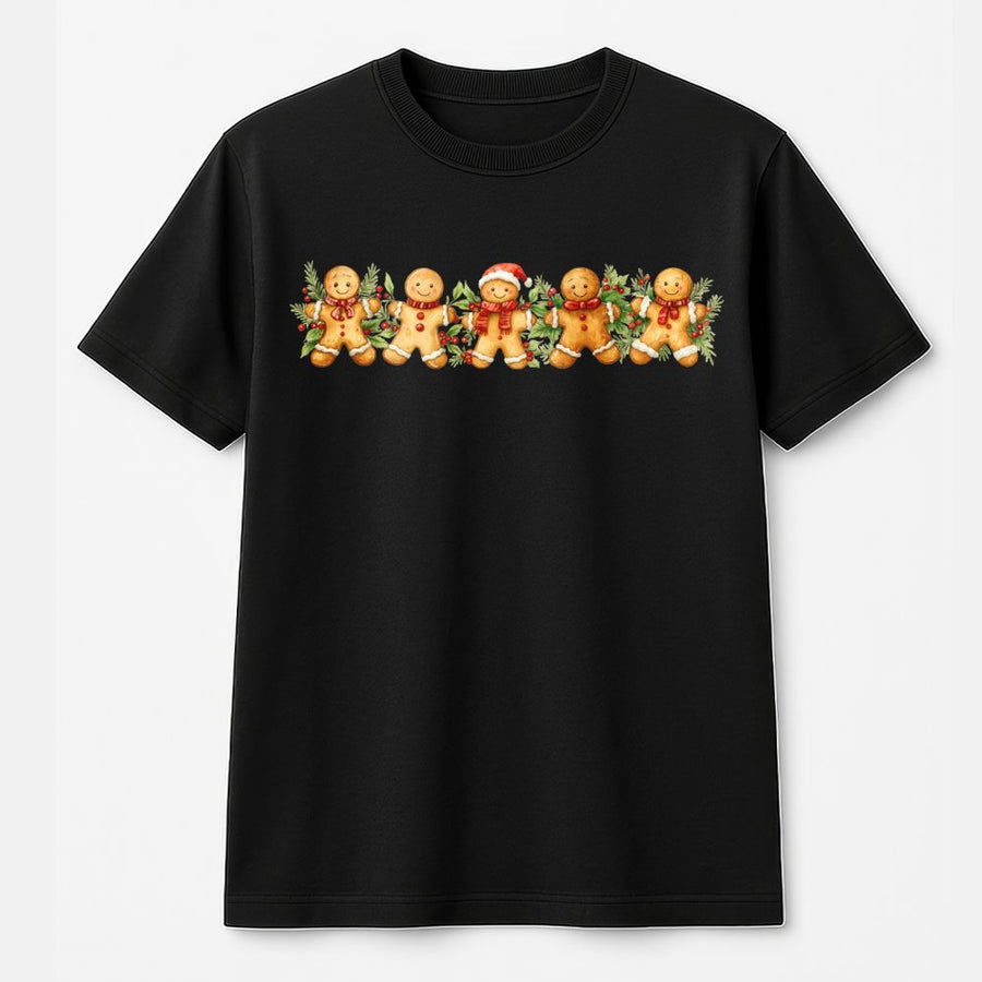 Gingerbread Man Christmas T-Shirt | Cute Holiday Cookie Graphic Design | 100% Premium Cotton Unisex Tee | Festive Teacher & Baker Gift Idea