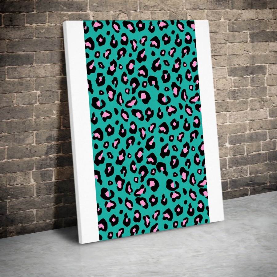 Leopard Print Tough Phone Case | Trendy Teal and Pink Animal Pattern | Dual-Layer Protective Cover | Premium Aesthetic Gift for Women