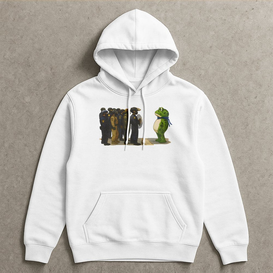 Freedom Frog Graphic Hoodie | Protest Art Sweatshirt | Premium Cotton Blend | Gift For Activists And Social Justice Advocates