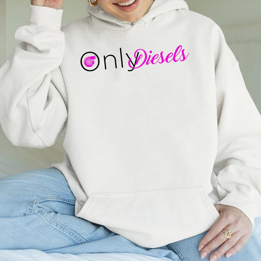 Only Diesels Hoodie | Turbo Car Enthusiast Graphic Sweatshirt | Premium Cotton-Blend Pullover | Perfect Gift For Truck Mechanics And Diesel Lovers
