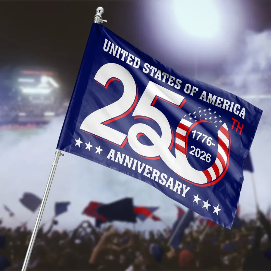 USA 250th Anniversary House Flag | Commemorative 1776-2026 Yard Banner | Double Sided Weather Resistant Polyester | Patriotic Home Decor Gift