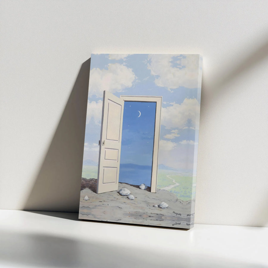 René Magritte La Victoire Canvas Wall Art | Surrealist Open Door Landscape Print | 1.25 Inch Gallery Wrap | Museum Quality Gift for Art Lovers