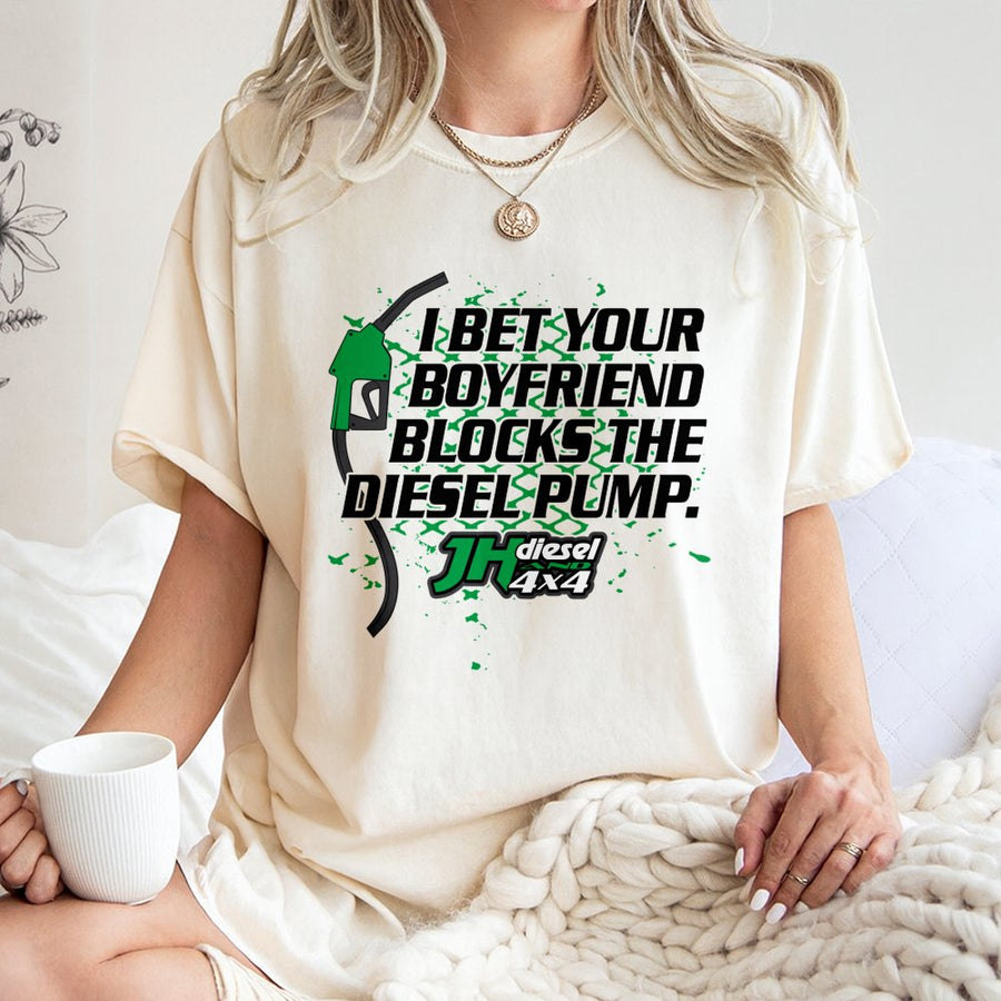 Diesel Truck T-Shirt | Funny Automotive Slogan Print | 100% Cotton Premium Tee | Gift for Trucker Boyfriend or Diesel Mechanic