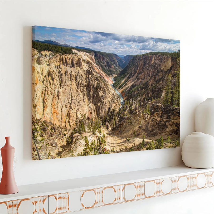 Grand Canyon Yellowstone River Canvas Print | Professional Nature Photography Wall Art | 1.25-Inch Gallery Wrap | Premium Decor Gift for Nature Lovers