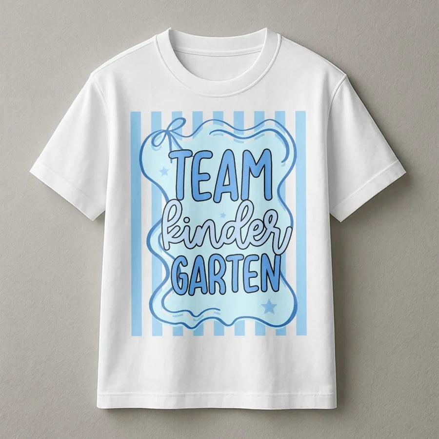 Team Kindergarten T-Shirt | Cute Back to School Grade Level Shirt | Soft Cotton Blend | First Day of School Gift for Teachers