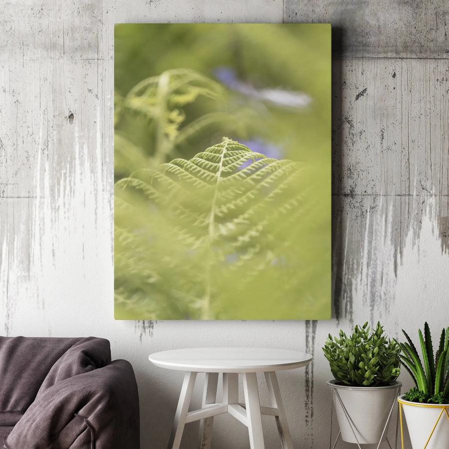 Botanical Fern Vertical Canvas | Lush Greenery Photography Print | 1.25" Thick Gallery Wrap | Modern Minimalist Nature Lover Gift