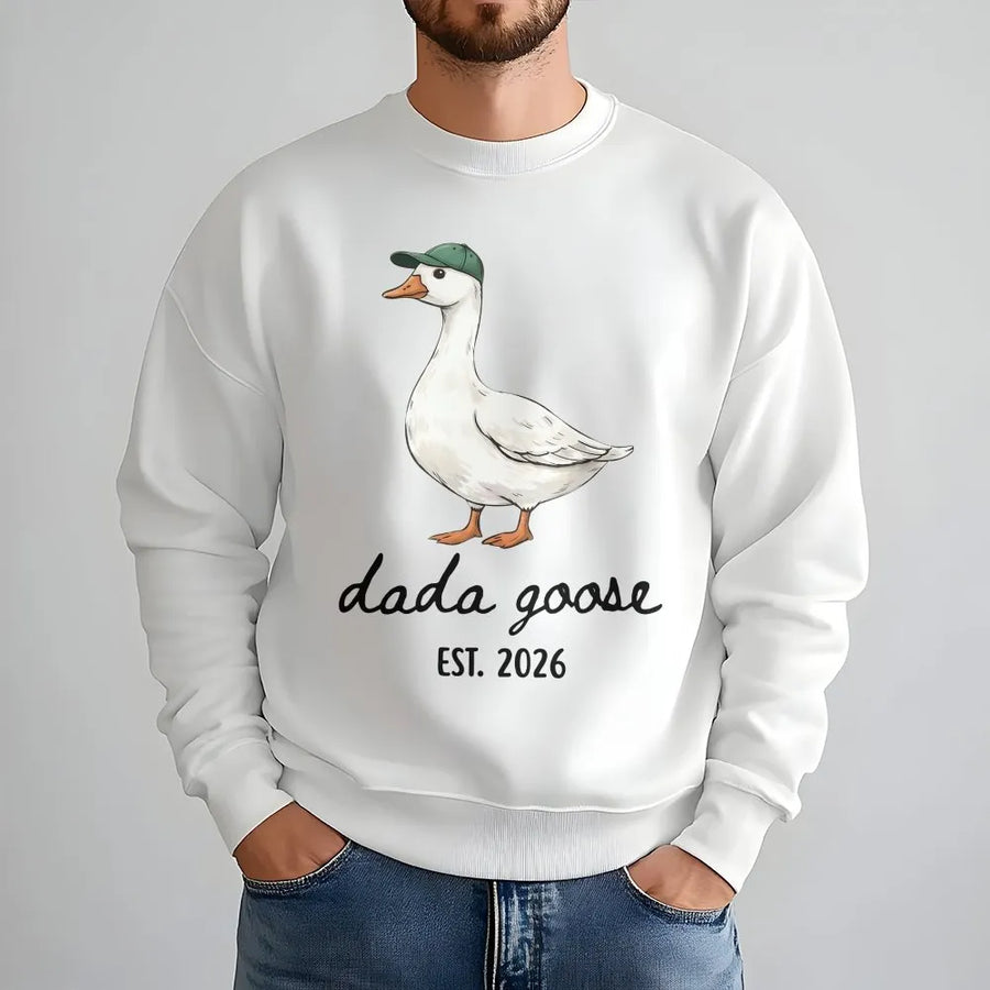 Dada Goose Sweatshirt | Funny Goose with Hat Est 2026 | Comfort Colors Shirt | New Dad Pregnancy Announcement Gift