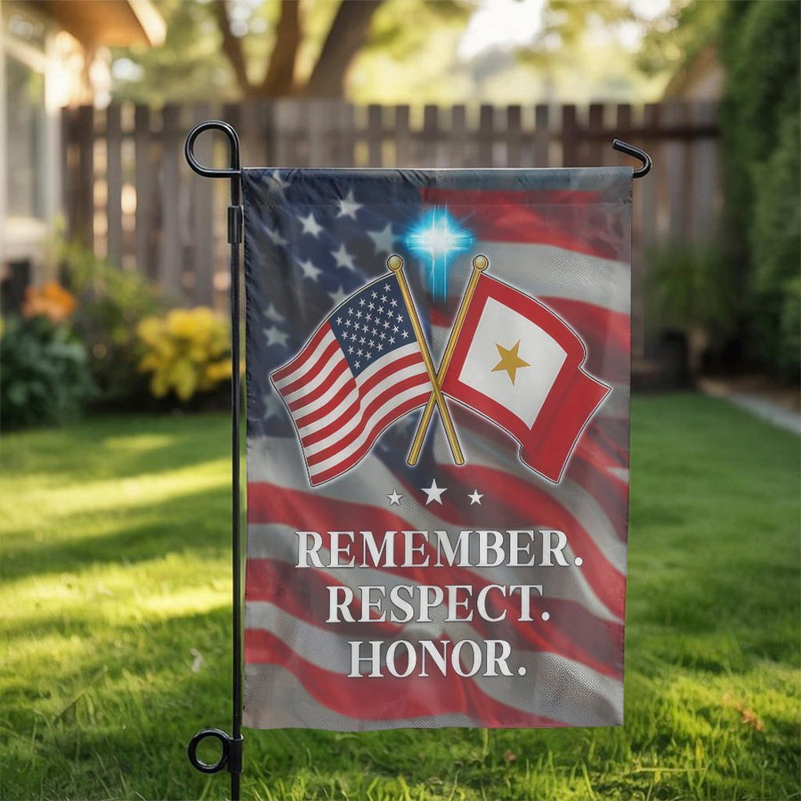 Gold Star Mother Garden Flag | Remember Respect Honor USA Flag | Weather-Resistant Premium Polyester | Patriotic Memorial Gift for Military Families