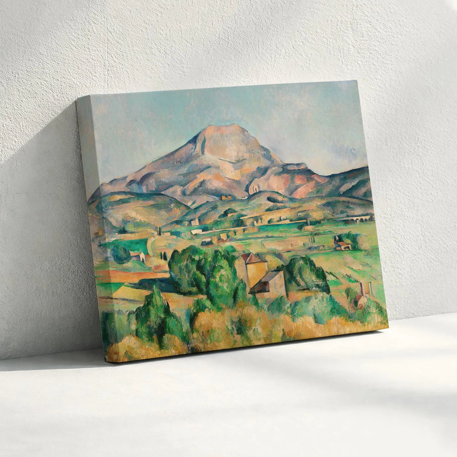 Mont Sainte-Victoire Canvas Wall Art | Paul Cézanne Post-Impressionist Painting | Premium Thick Gallery Wrap | Fine Art Reproduction for Home Decor